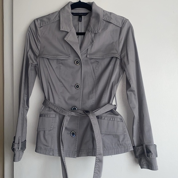 Gray bling sparkle sequin chrome WHBM jacket White House black market - Picture 3 of 12